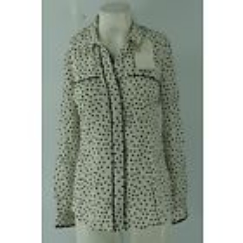 The Letter silk dot button down blouse, S